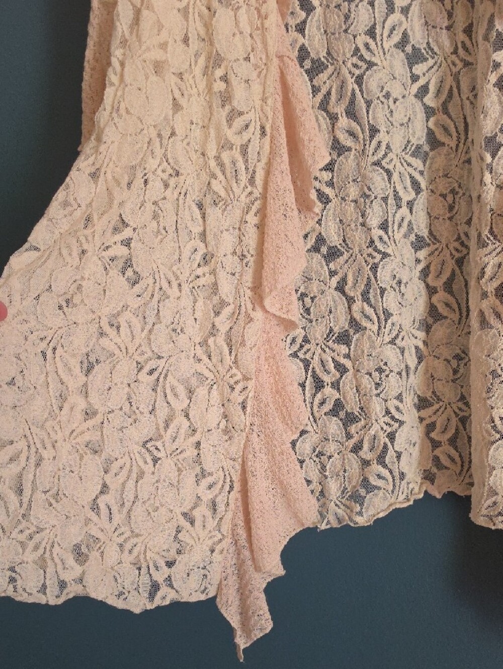 Lace Ruffle Kimono - Ivory - Picture 5 of 6